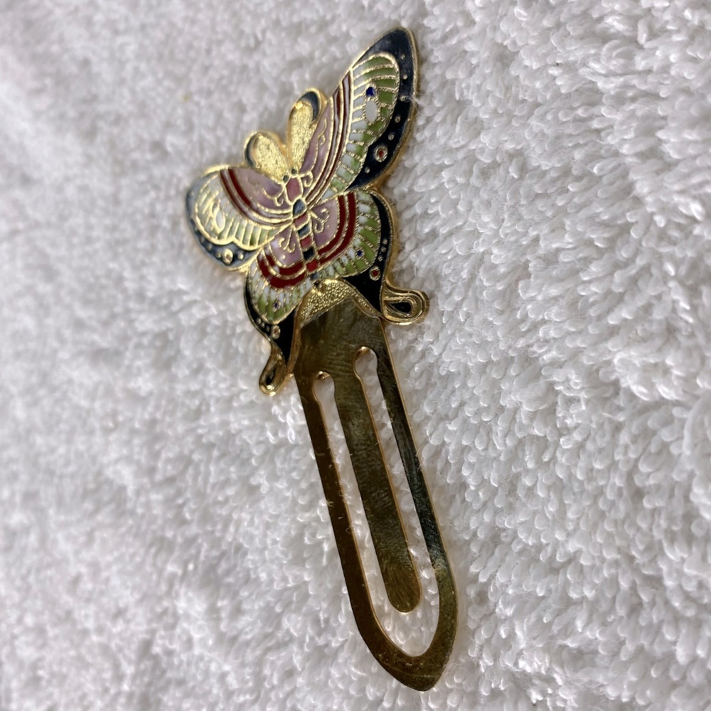 5/$35 Vintage Colourful Metal Butterfly Bookmark - Picture 5 of 7